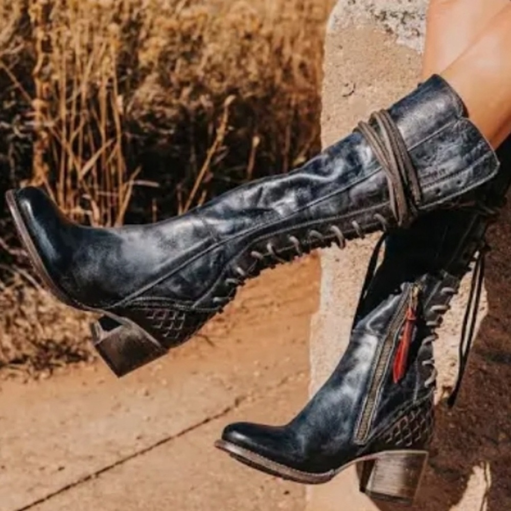 Freebird Navy Carver Boots